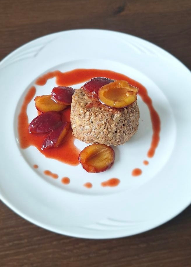 Veganer gebackener Pudding