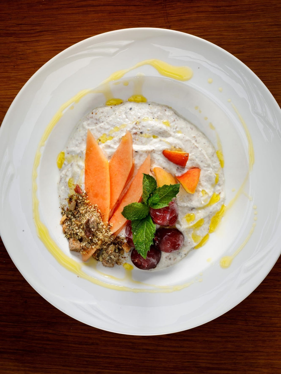 Morgengold-Joghurt mit Pfirsich & Kirschen